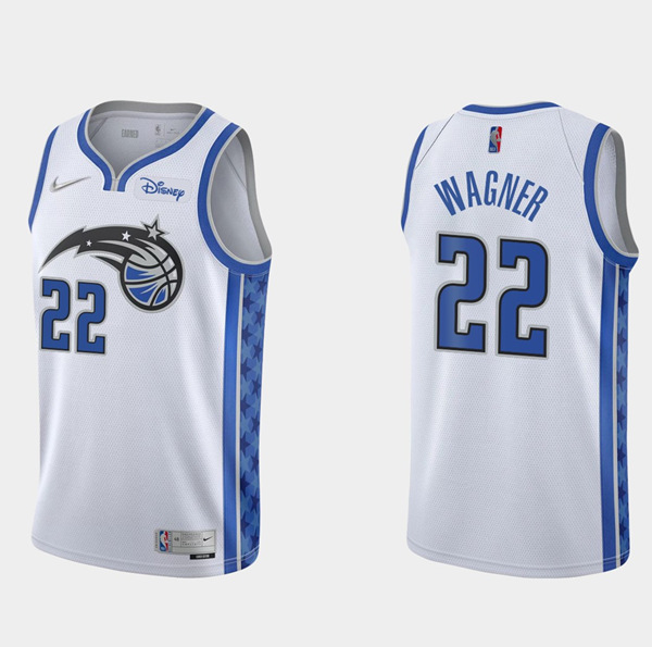 Men's Orlando Magic #22 Franz Wagner White Earned Edition Stitched Swingman Jersey